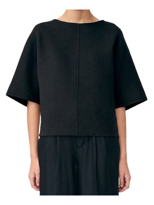 doublé roundneck top Lisa Yang | 2026617BL BLACK